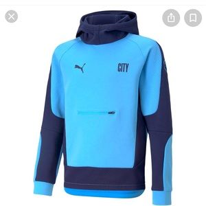 Manchester City FC Evostripe Kids' Hoodie JR